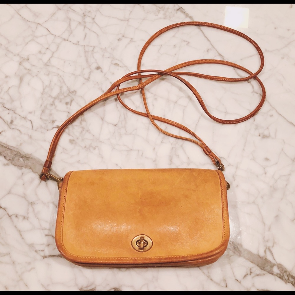 COACH® 1970s Camel Mini Clutch Dinky Bag